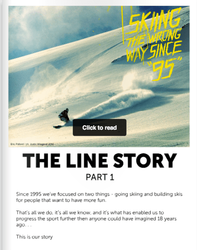 Line skis history part 1